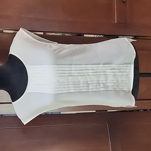 THE LIMITED White Pleated Foundation Shell Blouse Size XS